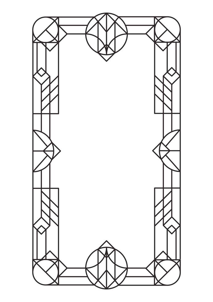 vecchia cornice art deco vettore