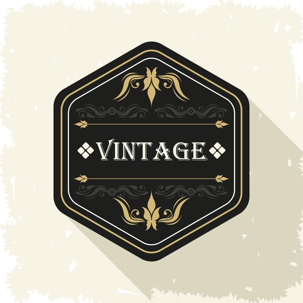 emblema dell'etichetta vintage vettore