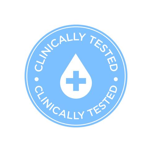 Icona clinicamente testata vettore