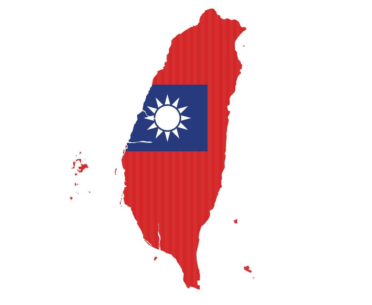 taiwan bandiera nazionale asia emblema mappa icona illustrazione vettoriale elemento di design astratto