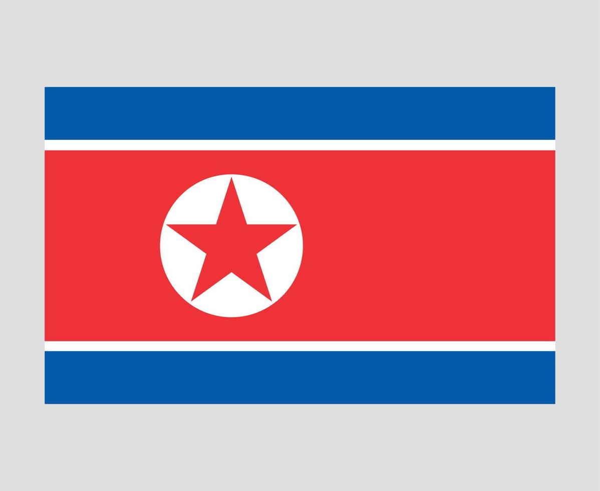 Corea del nord bandiera nazionale asia emblema simbolo icona illustrazione vettoriale elemento di disegno astratto
