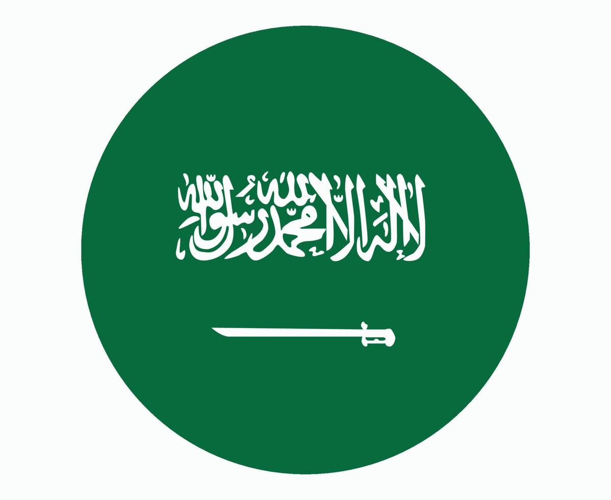 Arabia Saudita bandiera nazionale asia emblema icona illustrazione vettoriale elemento di design astratto