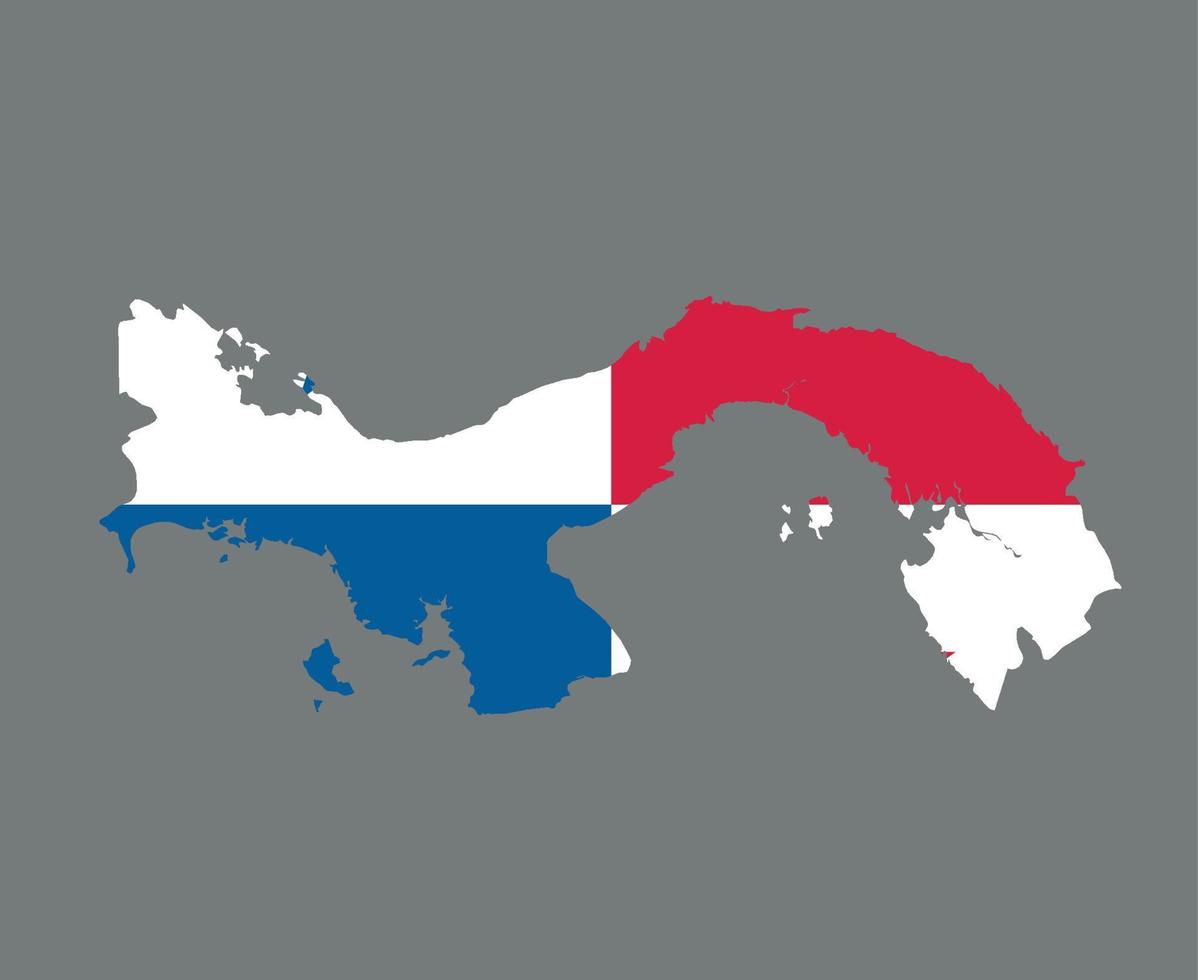 panama bandiera nazionale nord america emblema mappa icona illustrazione vettoriale elemento di design astratto