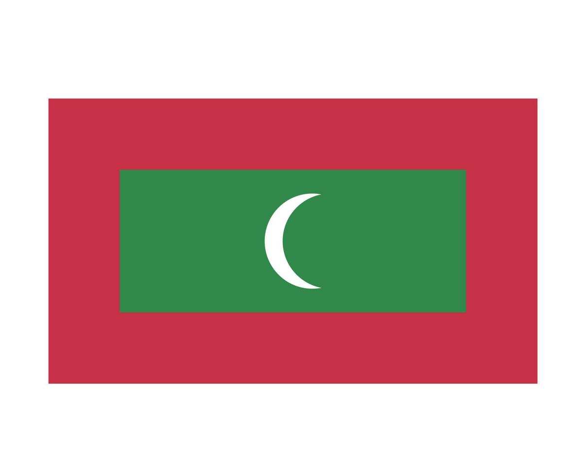 maldive bandiera nazionale asia emblema simbolo icona illustrazione vettoriale elemento di design astratto