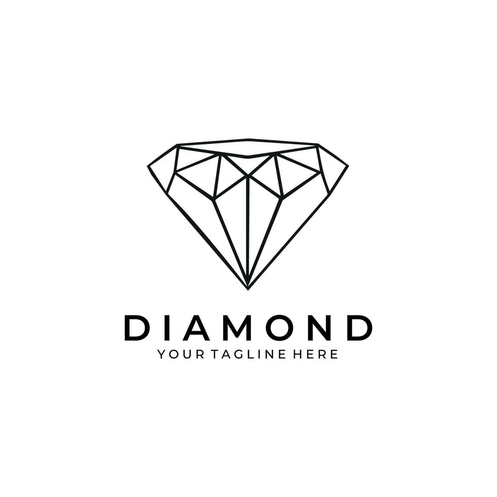 diamante logo azienda illustrazione icona vettore oro brillante cristallo moderno business