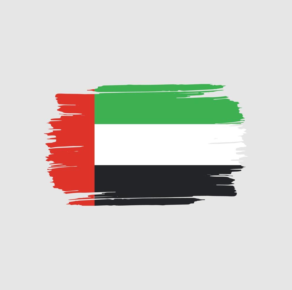 emirati arabi uniti bandiera pennellate. bandiera nazionale del paese vettore