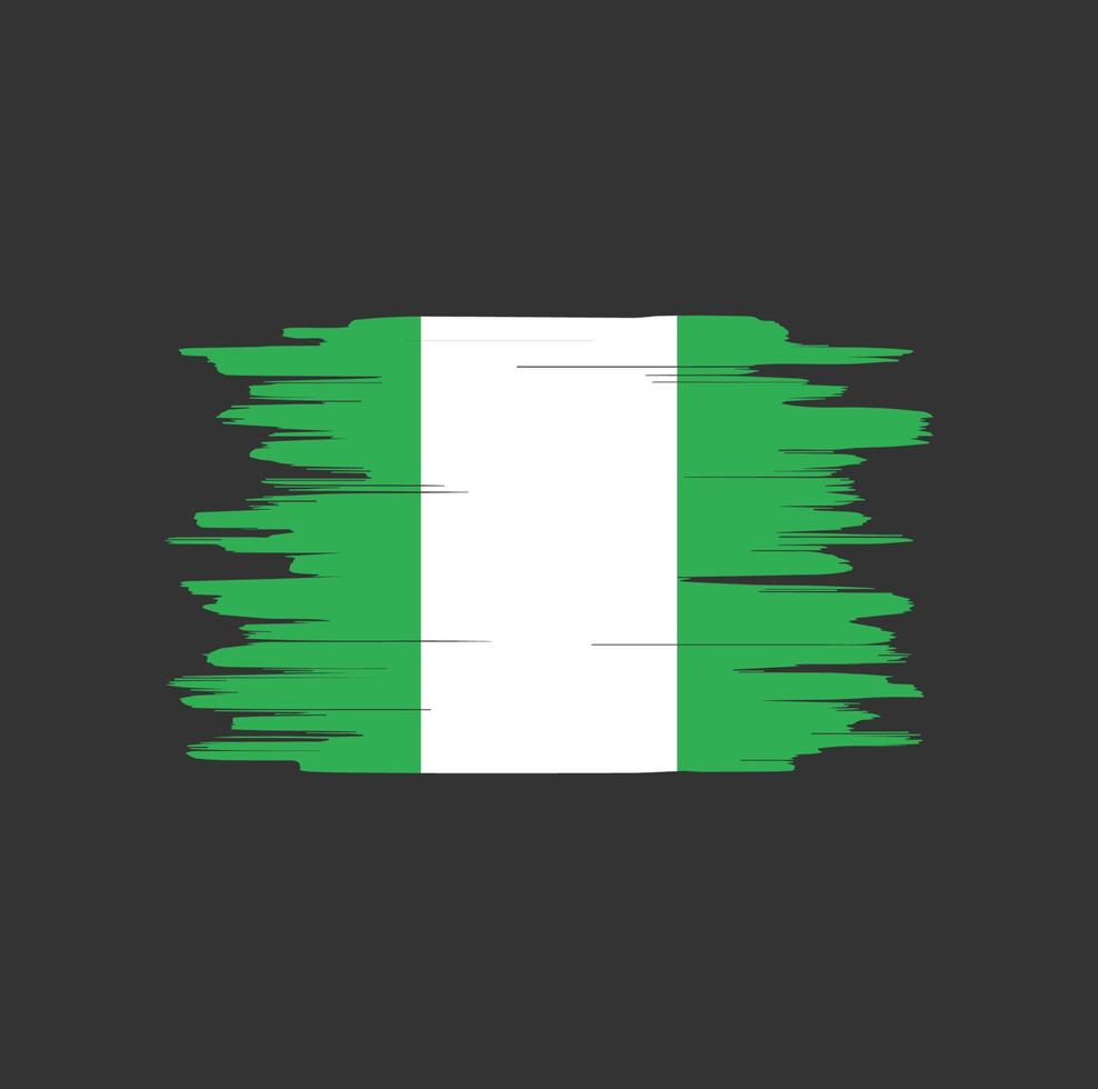 pennellate bandiera nigeria vettore