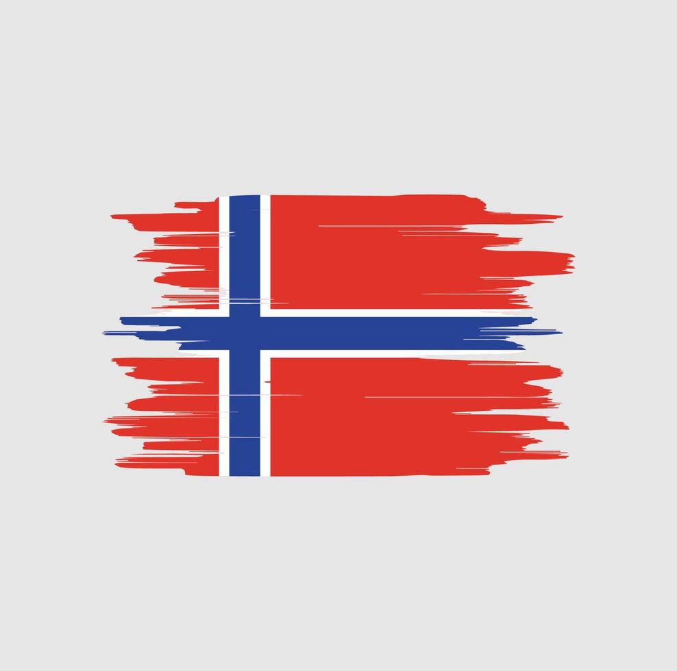 pennellate di bandiera della Norvegia vettore