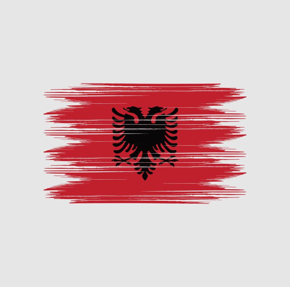 pennello bandiera albania vettore