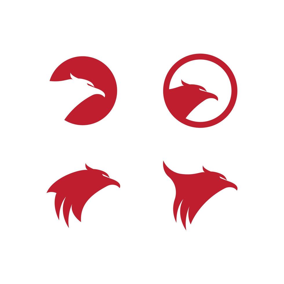 logo della testa di falco vettore