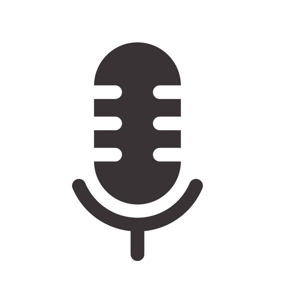 icona dell'interfaccia del microfono vettore