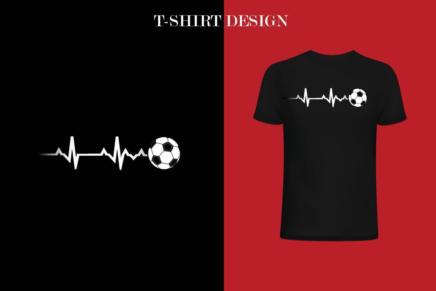 design della maglietta del battito cardiaco vettore