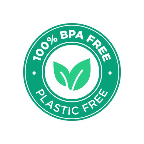 100% BPA gratis. 100% senza plastica. vettore