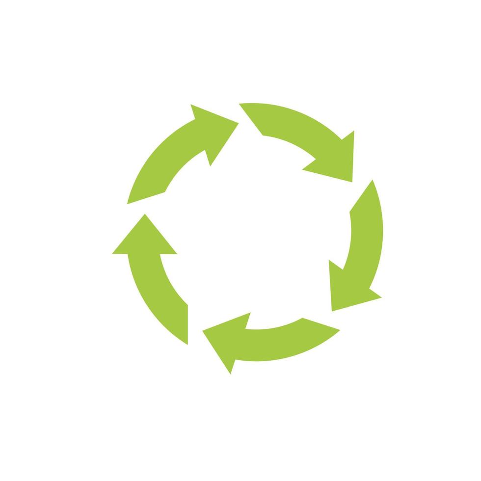 icona di riciclo. riciclare il simbolo del riciclaggio. illustrazione vettoriale. isolato su sfondo bianco. vettore