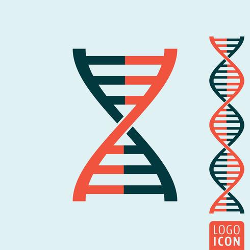 Icona del DNA isolata vettore