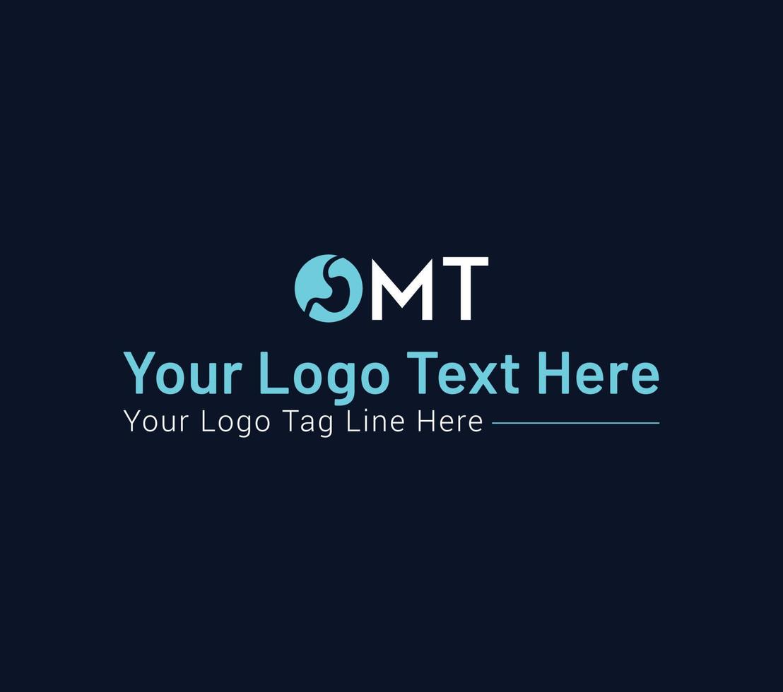 omt minimal semplice design unico del logo dello stomaco vettore