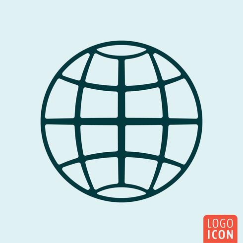 Icona del globo terrestre vettore