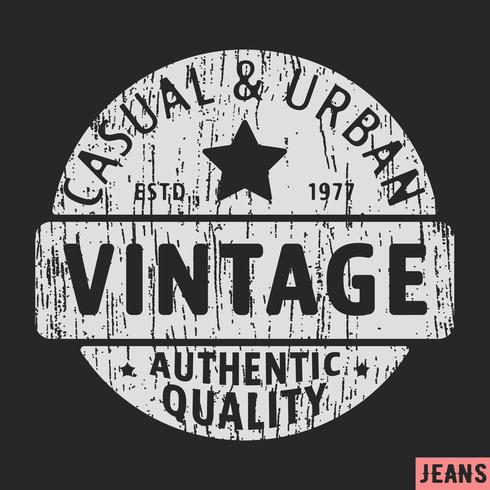 Timbro vintage casual e urbano vettore