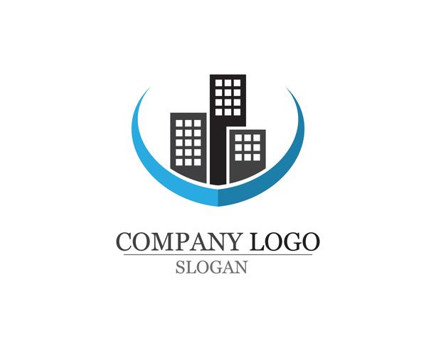 Appartamento Logo design per segno aziendale aziendale vettore