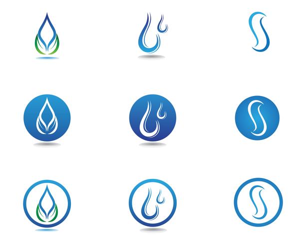 progettazione dell&#39;illustrazione di vettore del modello di logo della goccia di acqua