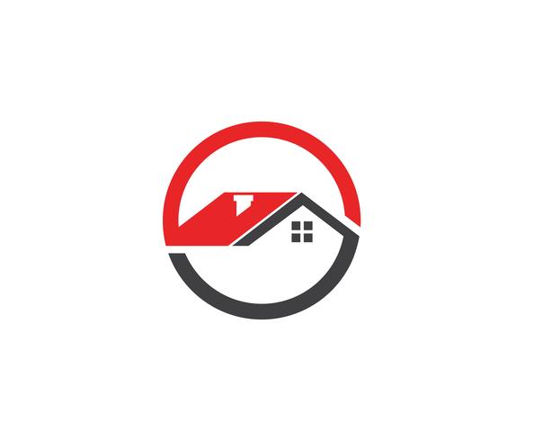 modello di icone logo e simboli di edifici domestici vettore