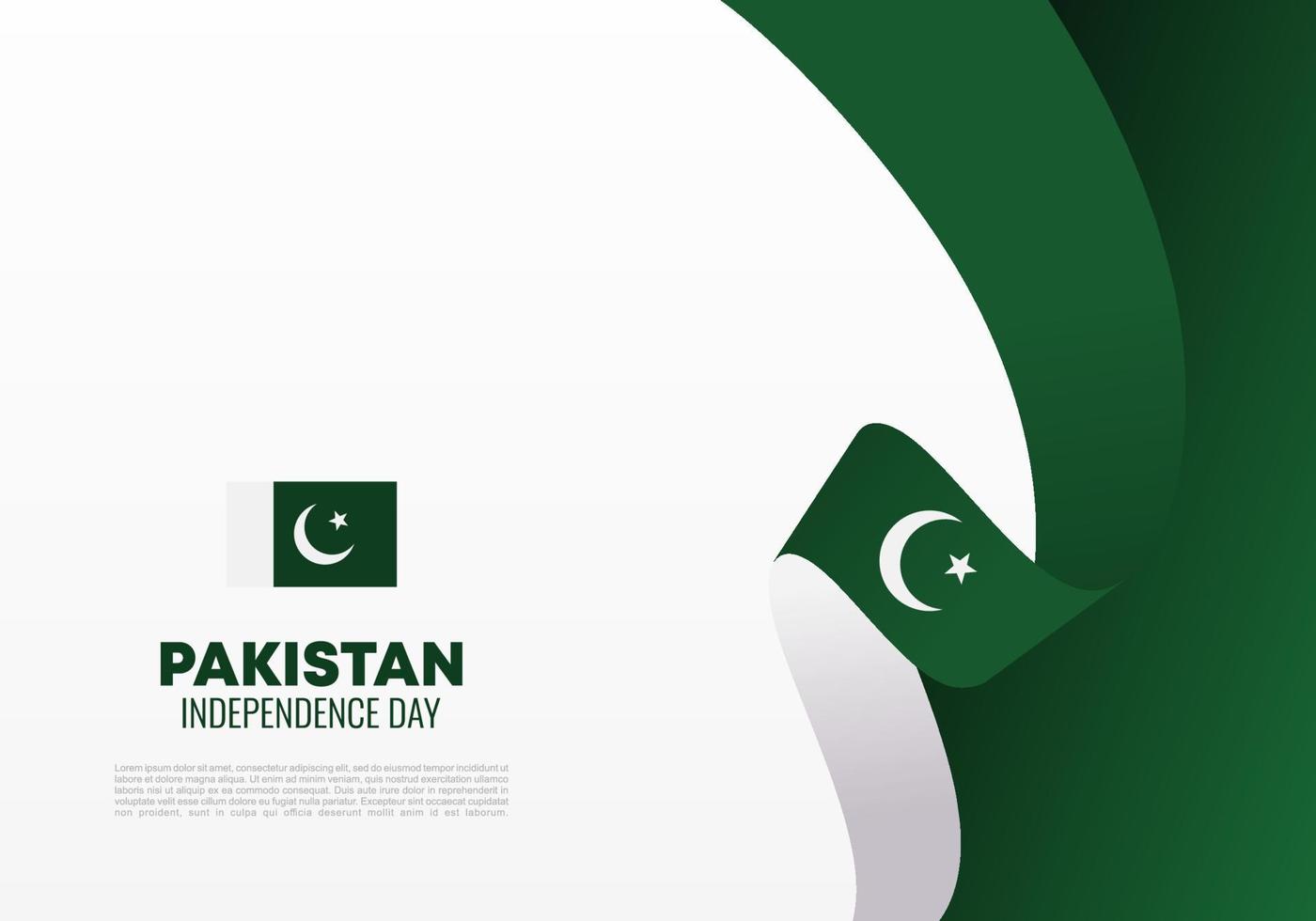 giorno dell'indipendenza del pakistan per la celebrazione nazionale il 14 agosto. vettore