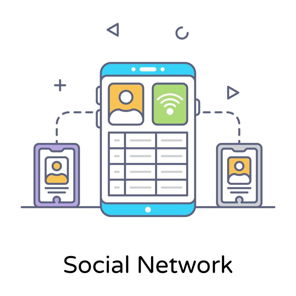 icona della rete sociale, vettore modificabile