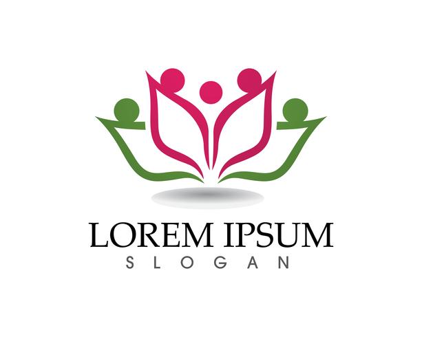 Lotus Flower Sign per Wellness, Spa e Yoga vettore