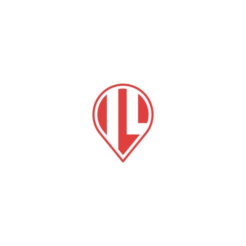 iniziale F, FI, IF, IL Logo icona vettoriale illustrazione icona elemento