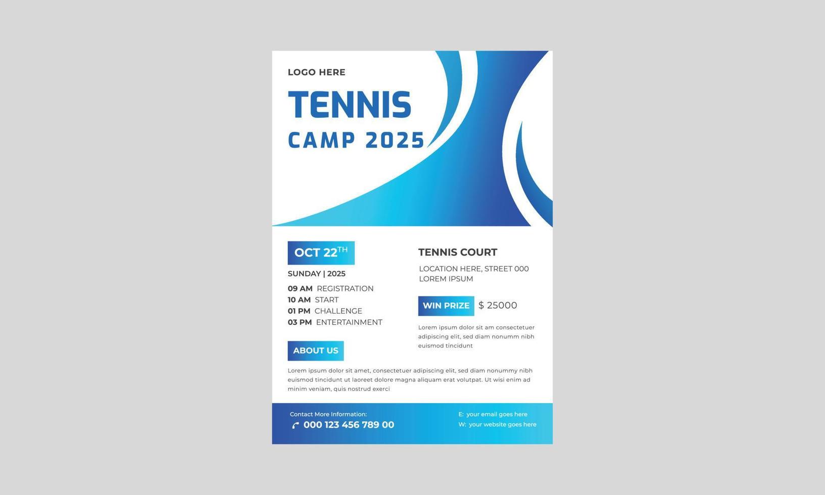 vettore del set di poster da tennis. design per volantino di promozione di sport bar, modello di progettazione di volantini per tornei di tennis, vettore di poster di tennis.