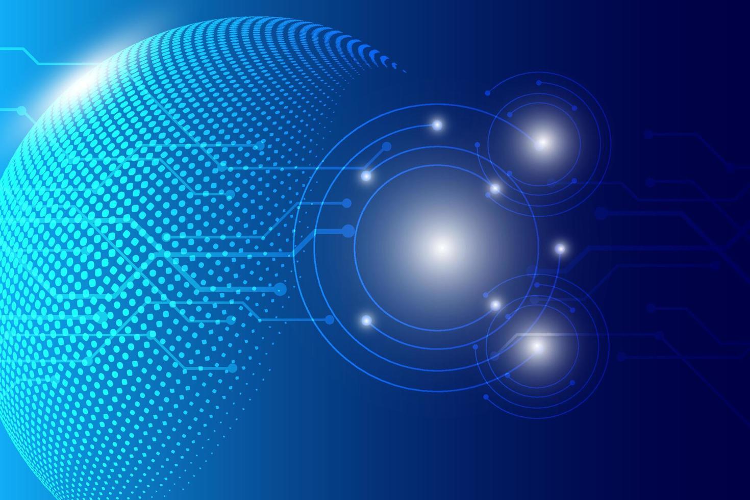 tecnologia di sfondo pabstract punti mezzitoni blu disegno vettoriale