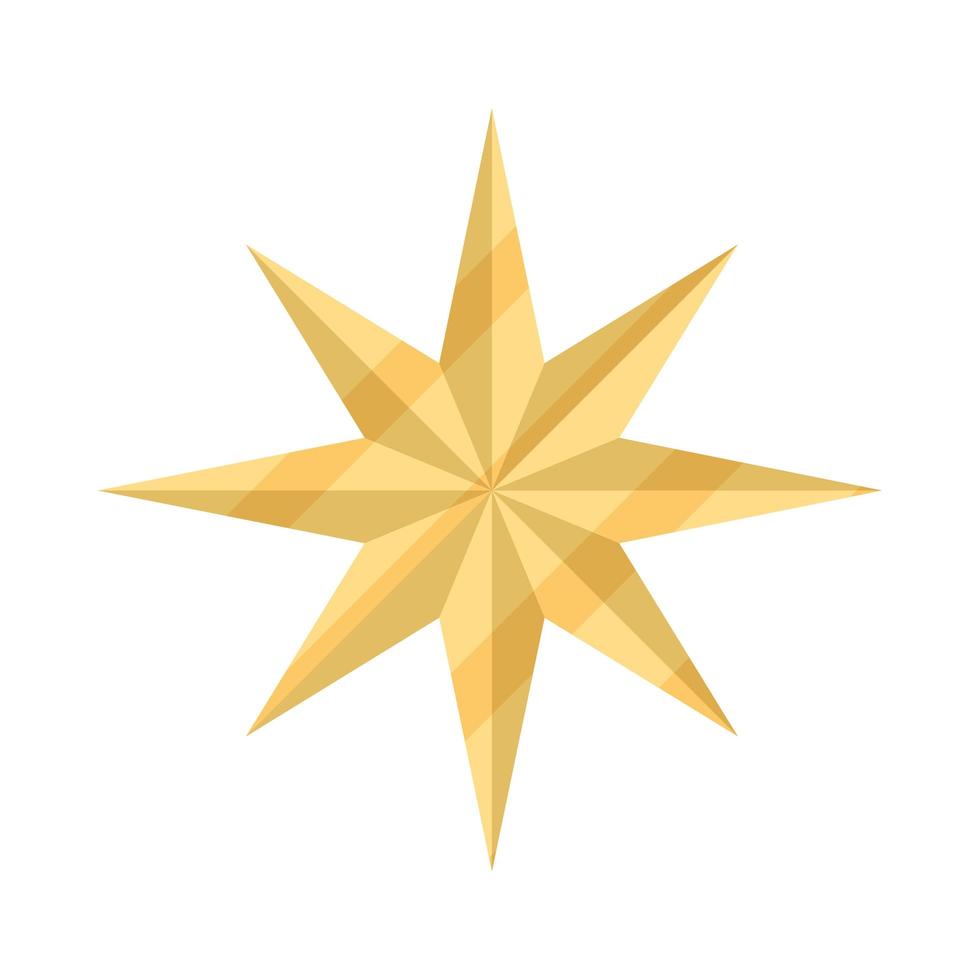 decorazione stella d'oro vettore