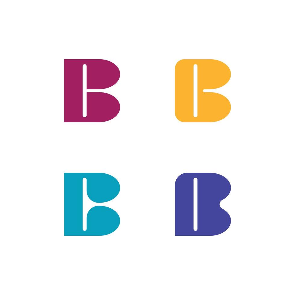 design del logo della lettera b con un concetto moderno. icona lettera b modello di illustrazione vettoriale