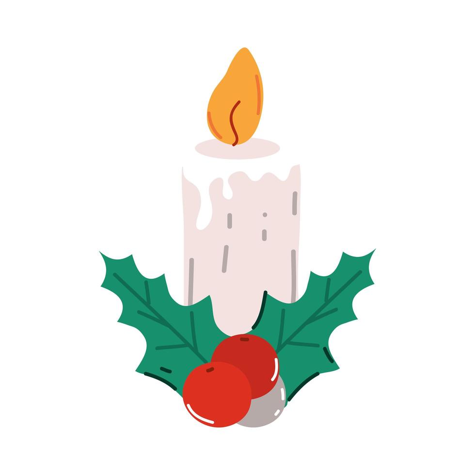 decorazioni natalizie con candele vettore