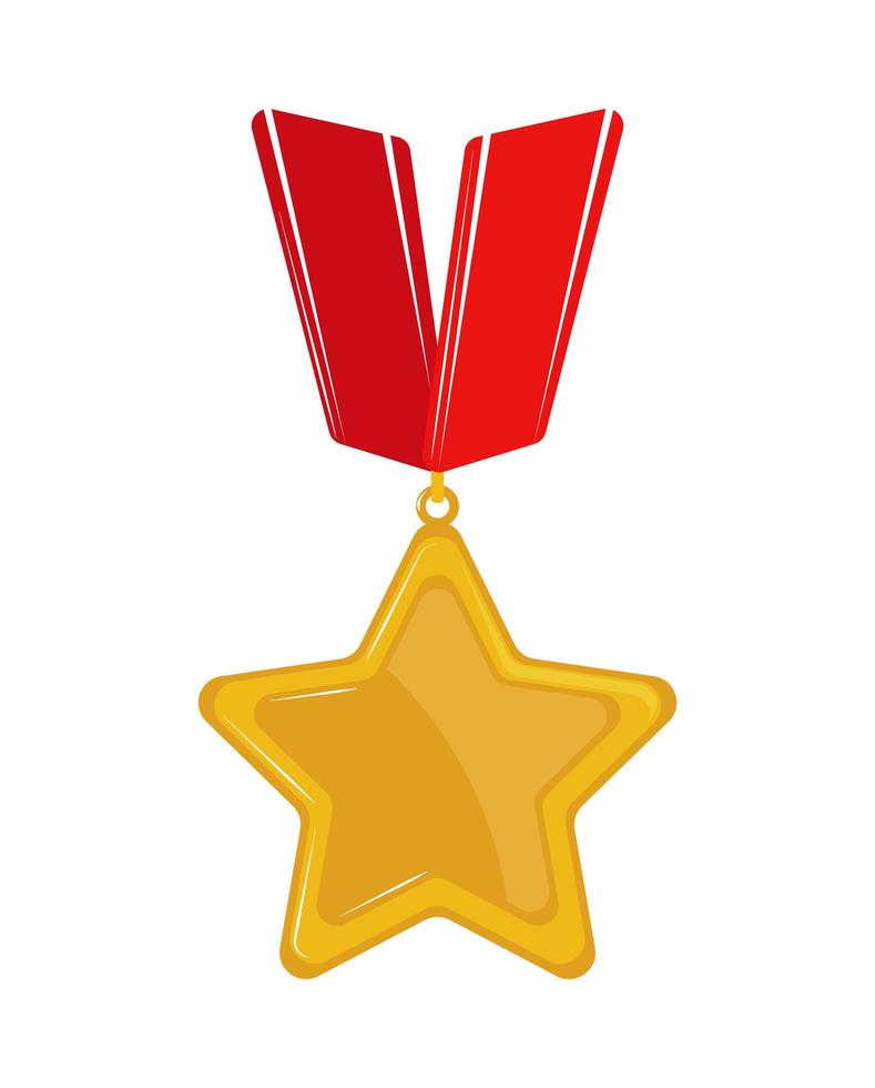medaglia di stella d'oro vettore