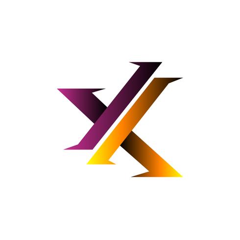 lettera x moderno logo design modello di concetto vettore