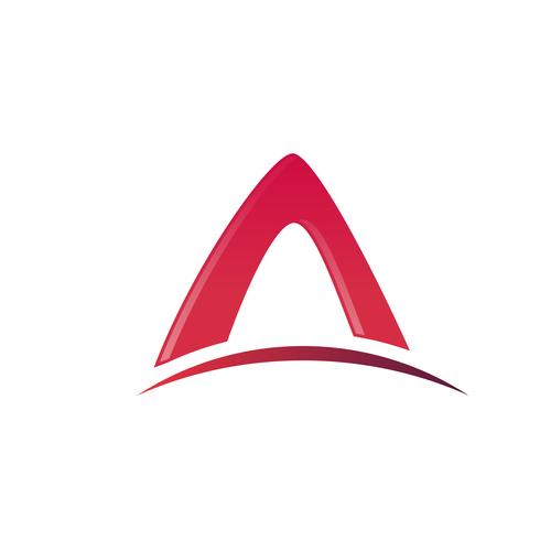 lettera A logo. modello di concetto di architettura logo design vettore