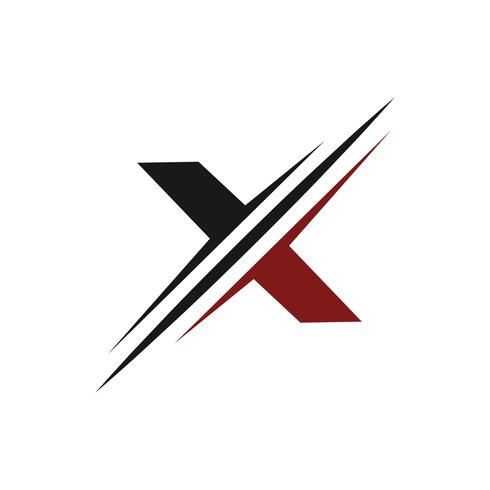 lettera x logo. fetta logo modello concetto di design vettore