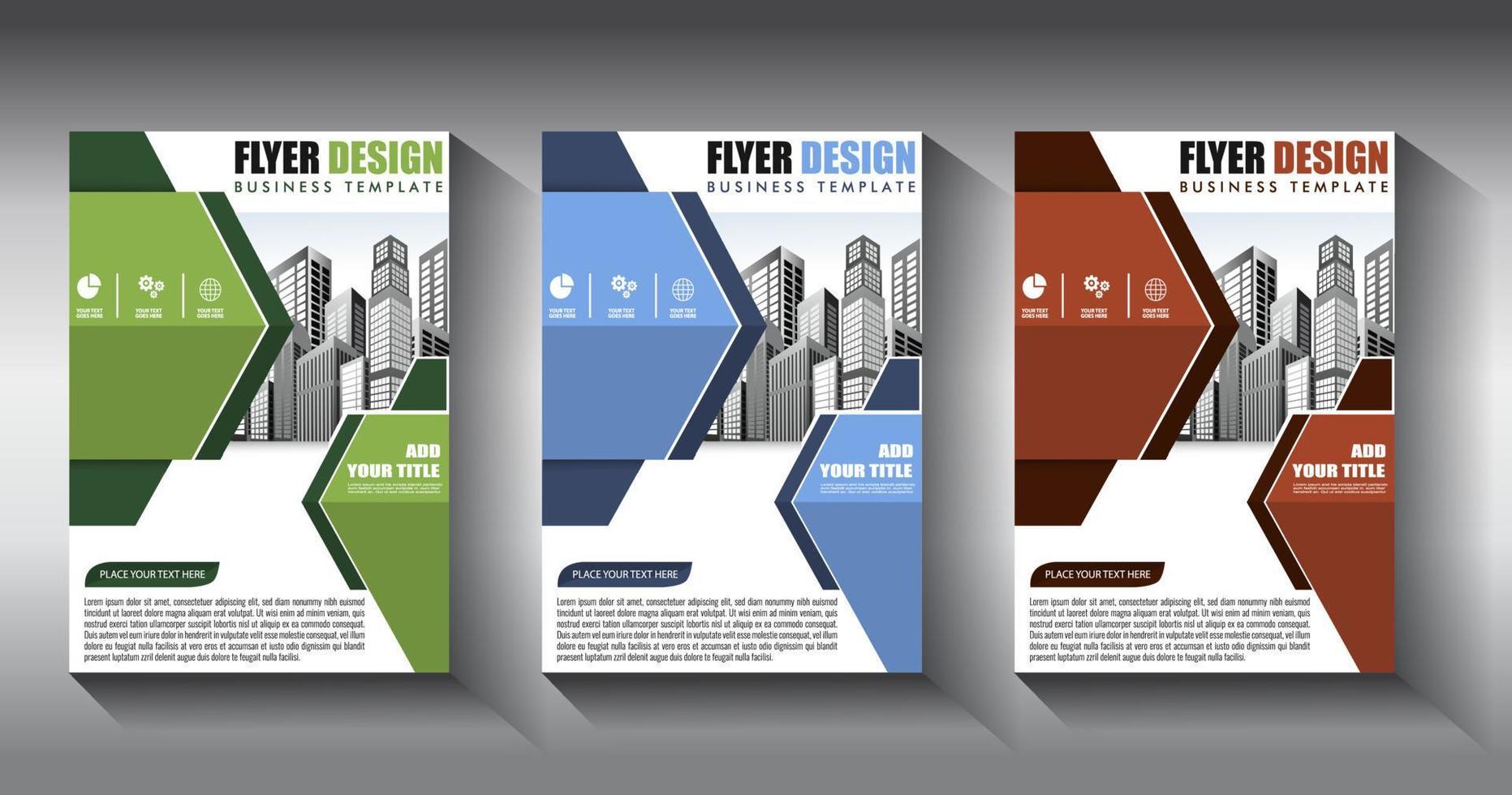 volantino modello di business brochure layout relazione annuale vettore