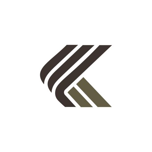 modello di lettera k lusso logo design concept vettore