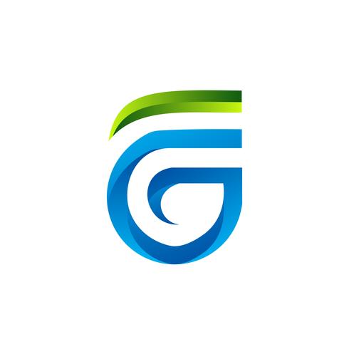 modello di concetto di disegno di lettera FG logo vettore
