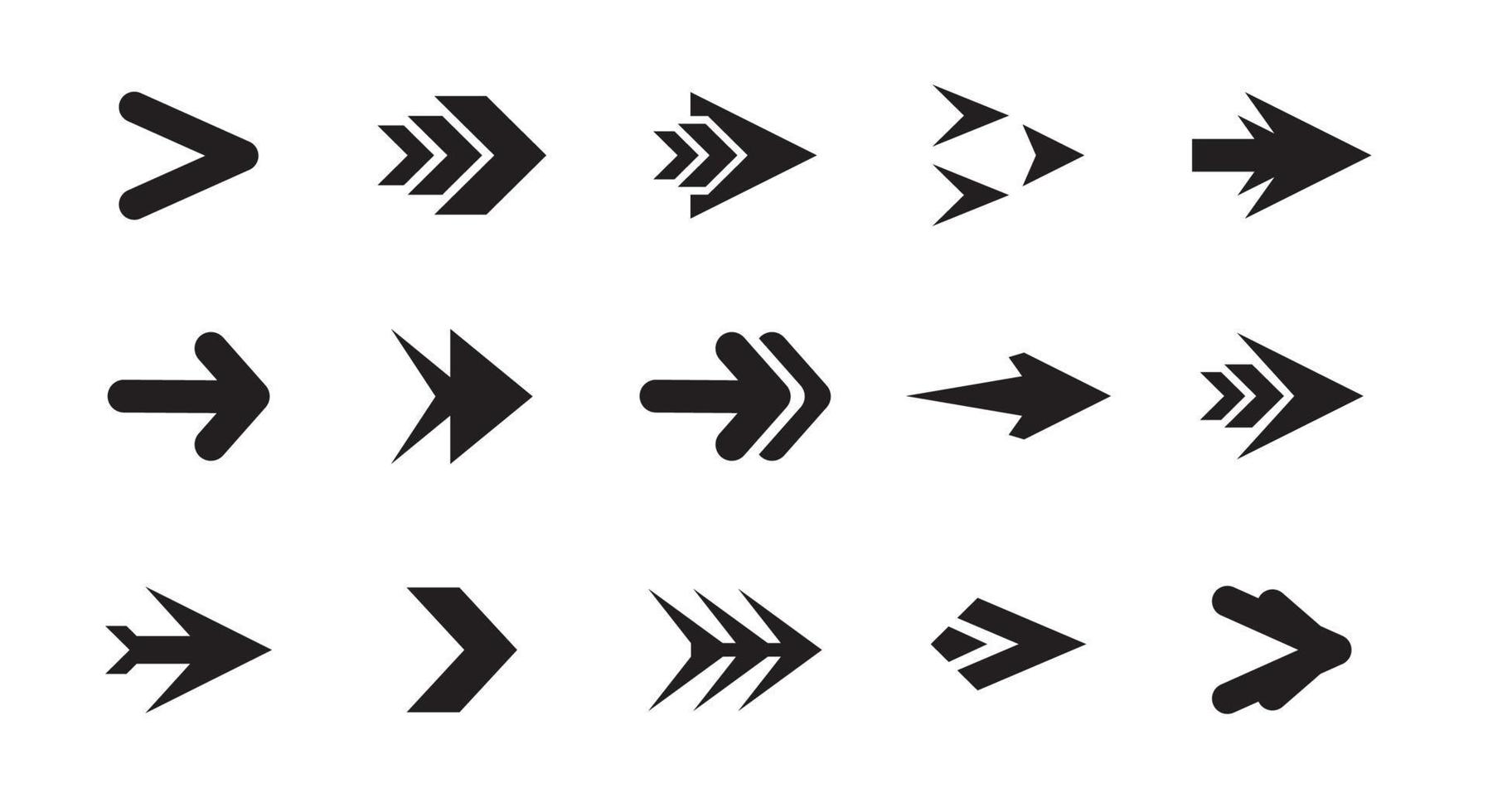 set di simboli freccia vettore
