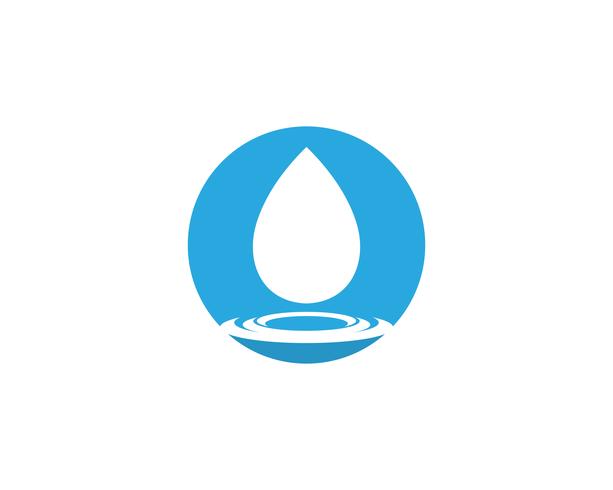 progettazione dell&#39;illustrazione di vettore del modello di logo della goccia di acqua