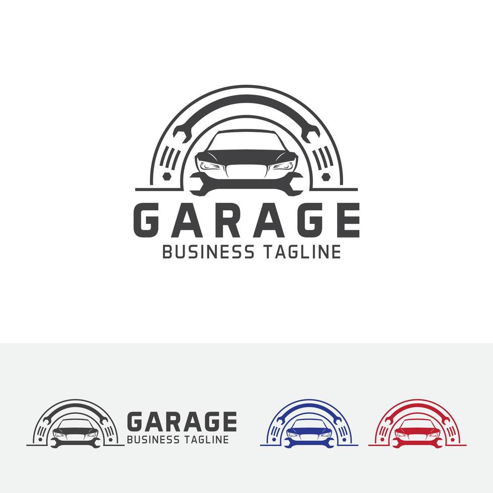 modello di logo vettoriale garage