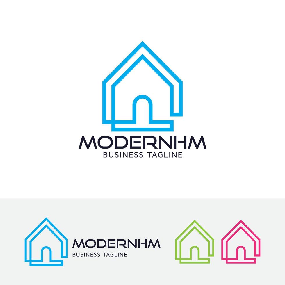 design del logo vettoriale della casa del minimalismo