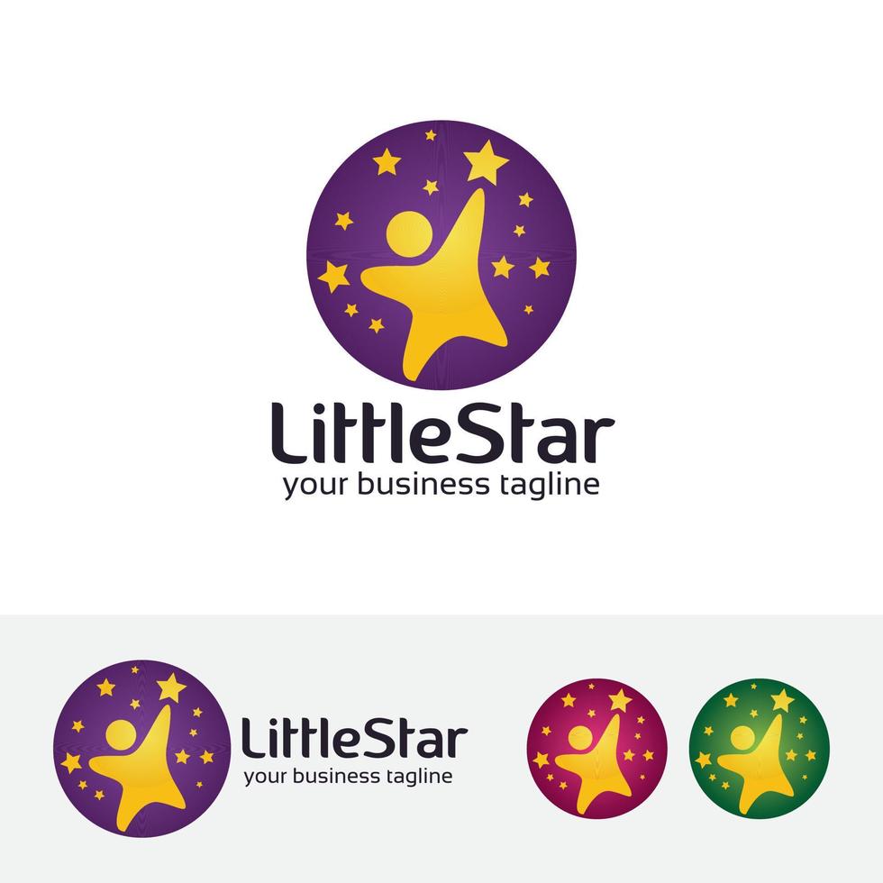 modello di logo di vettore di concetto di piccole stelle