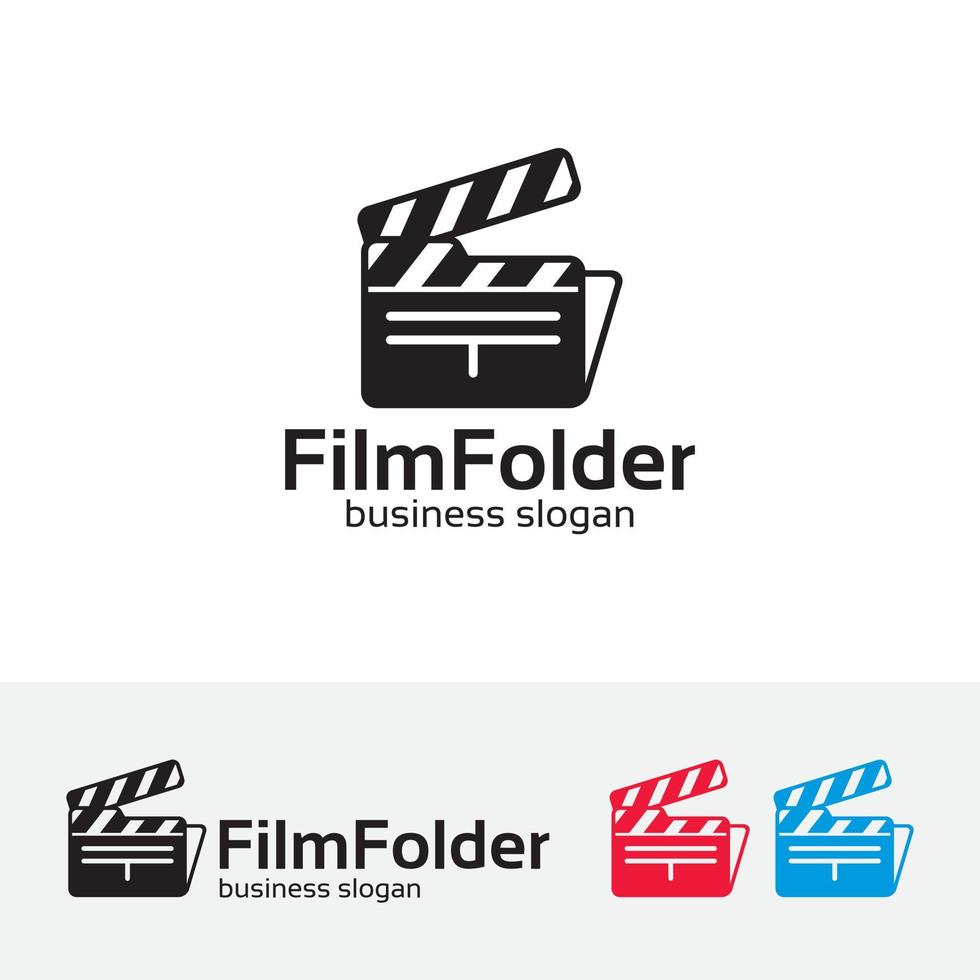 concetto di design del logo di produzione cinematografica vettore