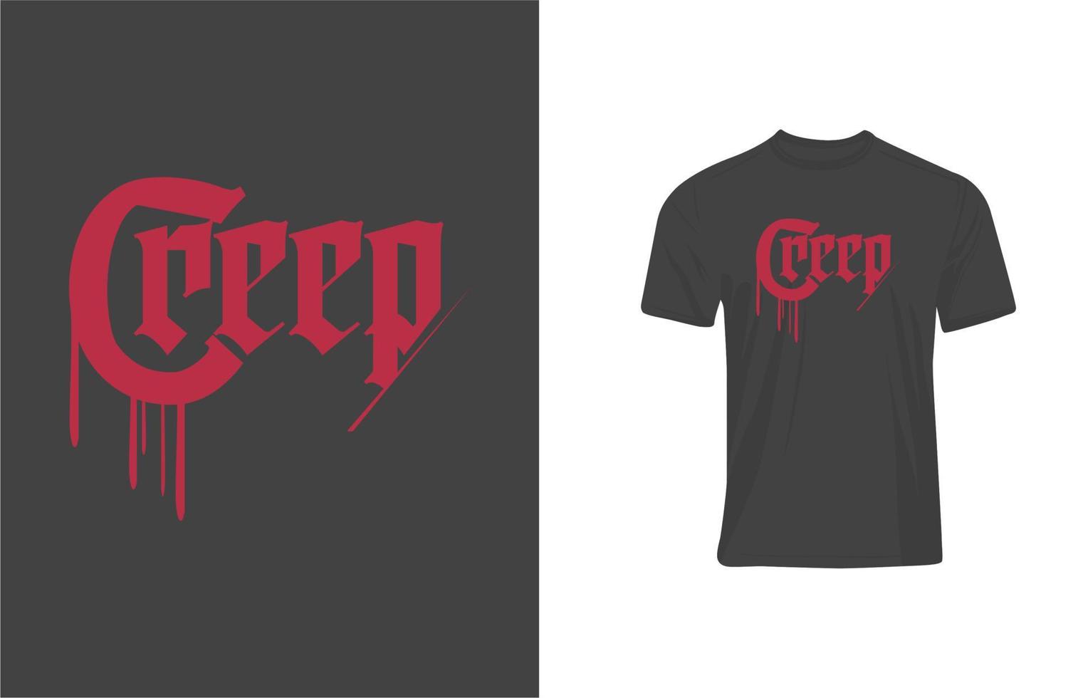 t-shirt grafica creep design illu... vettore