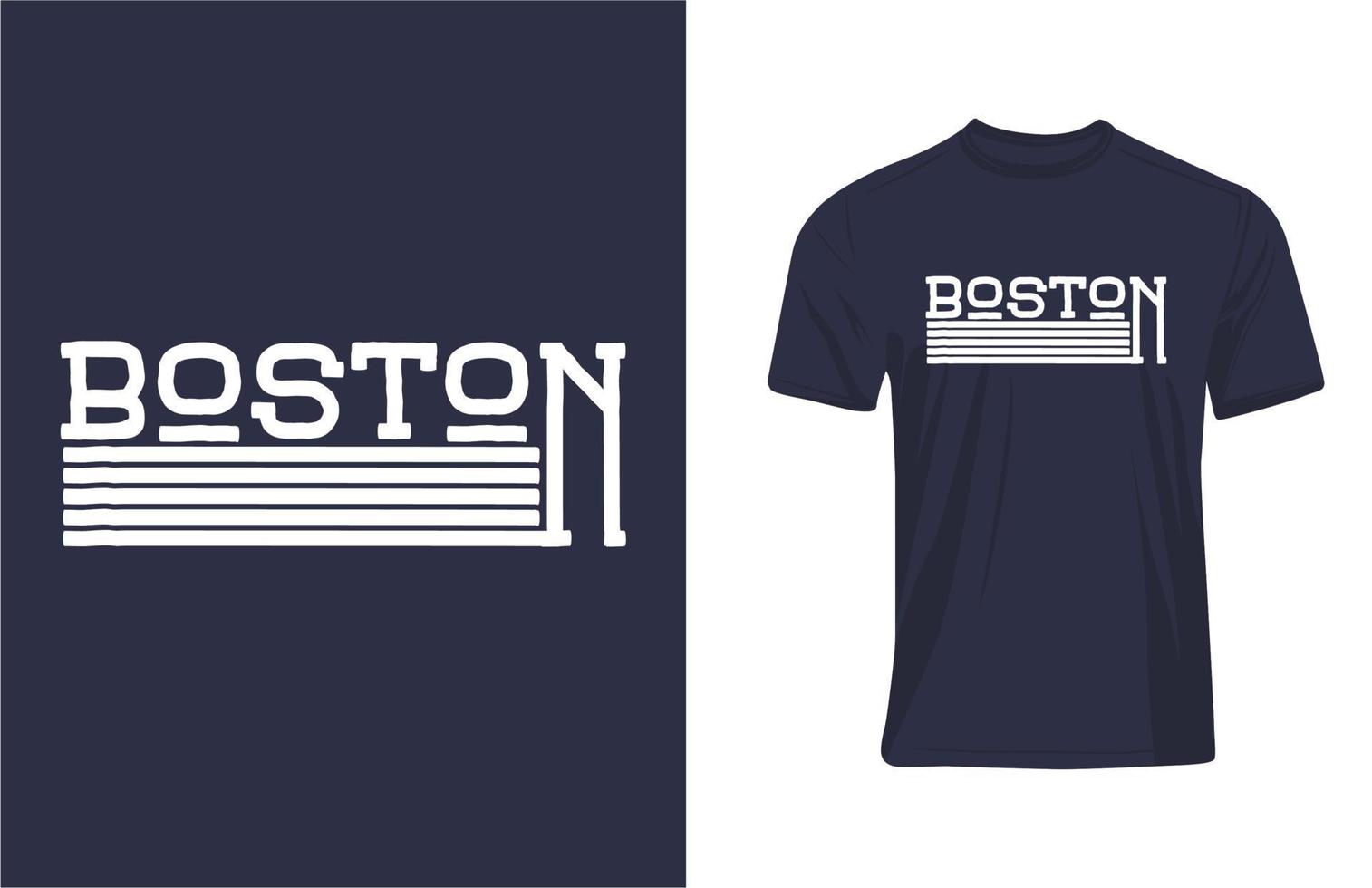 t-shirt grafica tipografia boston... vettore