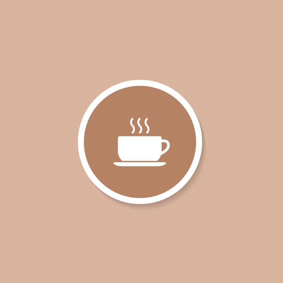 vettore icona logo tazza di caffè per il web o l'app mobile
